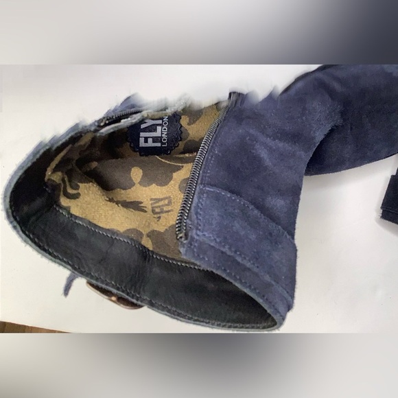 Fly London blue suede boots - Picture 6 of 8